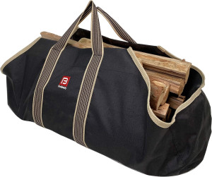 Fire Beauty Large Canvas Log Tote Bag Firewood Log...
