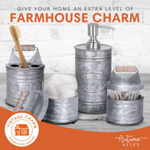 Autumn Alley Bathroom Accessories Set 4 - Galvaniz...