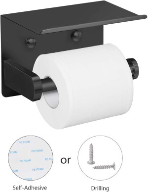 VAEHOLD Self Adhesive Toilet Paper Holder with Pho...