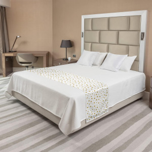 Ambesonne Star Bed Runner, Stars Pattern Illustrat...