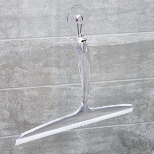iDesign Plastic Bath Squeegee for Glass with Sucti...