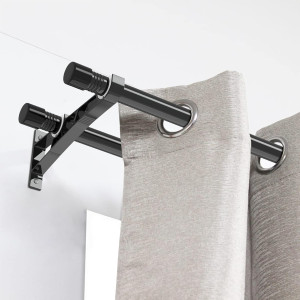 YeYeBest Double Curtain Rods 66 to 144 Inch, Metal...