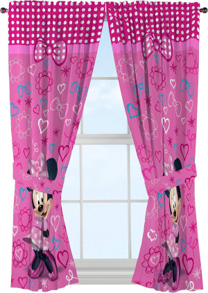 Jay Franco Kids Window Drapes - 4 Piece Curtain Se...
