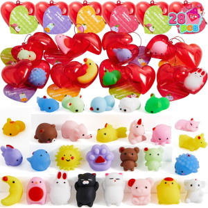 JOYIN 28 Packs Mochi squishy toys with Valentine C...
