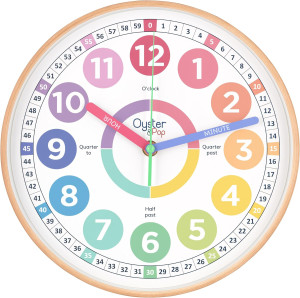 Oyster&Pop Pastel Learning Clock for Kids - Tellin...