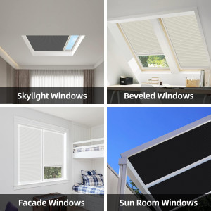 Blackout Cellular Shade Cordless Skylight Shades B...