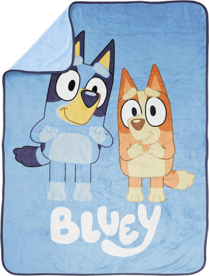 Jay Franco Bluey Again Throw Blanket - Measures 46...