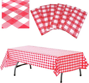 AnapoliZ Plastic Checkered Tablecloth | 6 Pcs Pack...