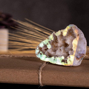 KALIFANO Angel Aura Quartz Geode - Titanium Bonded...