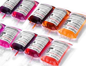WYNK Blood Bags for Drinks, 10 IV Bags for Hallowe...