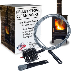 Pellet Vent Dryer Cleaning Kit, 3" by 3.5" Bristle...