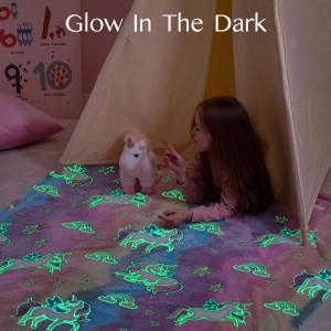 Joiedomi Glow in The Dark Blanket - Unicorns Gifts...