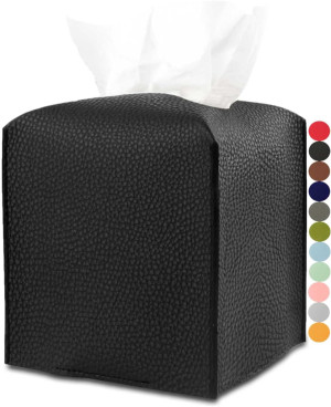 Leather Tissue Box Cover Square – Tissue Holder wi...