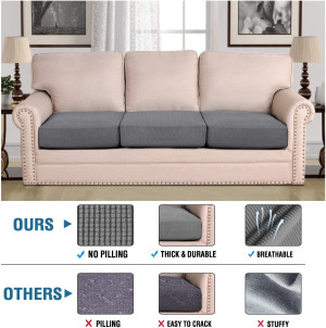 H.VERSAILTEX Super Stretch Individual Seat Couch S...