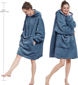 Aemilas Wearable Blanket Hoodie - Warm Sherpa Blan...