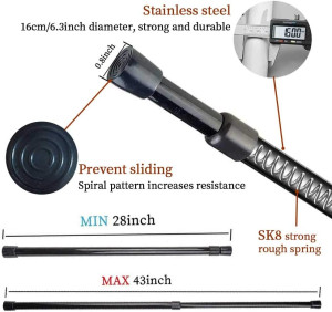 Tension Rods 28-43 inches, Adjustable Spring Loade...