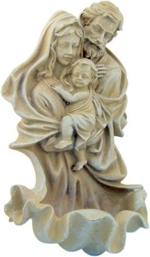 Resin Saint Joseph Mary with Jesus Christ Figurine...