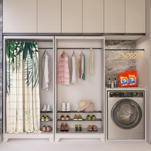 1Pack Spring Tension Curtain Rod 26-39 inch Black...