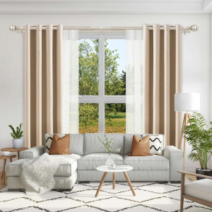 KAMANINA 1 Inch Double Curtain Rod 72 to 144 Inche...