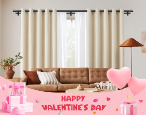 Double Curtain Rod 72 to 144 Inch, HOTOZON 1 Inch...