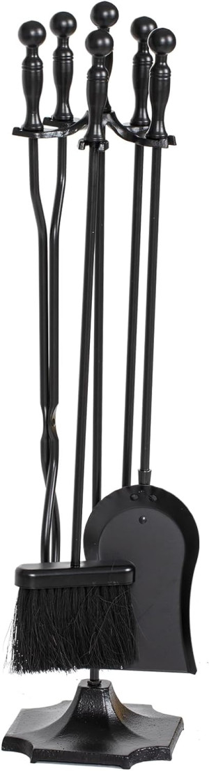 NALONE 5 Pieces Fireplace Tools Set, Heavy Duty Wr...
