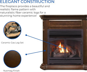 Duluth Forge Dual Fuel Ventless Gas Fireplace Syst...