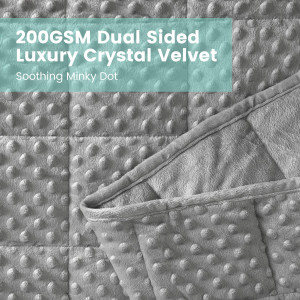 Wemore Minky Dot Weighted Blanket for Adults Queen...
