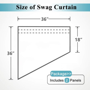 RYB HOME Short Kitchen Valances and Curtain Set, P...