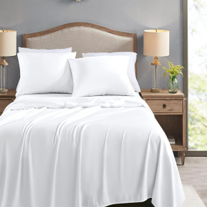 Twin Flat Sheets Only, Pack of 6, Soft Microfiber...