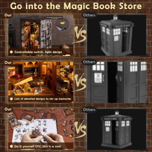 DIY Book Nook Kit, Miniature Book Nook kit, Wooden...