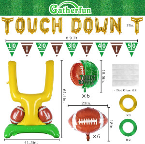 Football Party Supplies Kit - Touchdown Letter Bal...