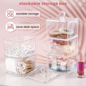 Hair Accessories Organizer for Girls, Clear 3 Stac...