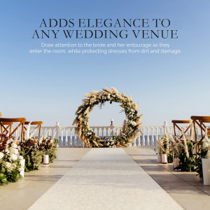 Supply Flora SLS Wedding Aisle Runner, White Flora...