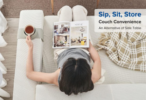 Couch Cup Holder, Elimiko Silicone Sofa Drink Hold...