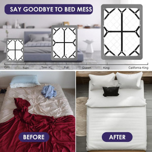 Bed Sheet Straps,6 PCS Secure and Fitted Sheet Str...