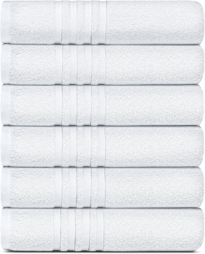 Wealuxe White Bath Towels 24x50 Inch, Cotton Towel...