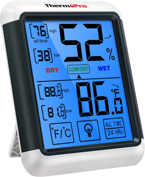ThermoPro TP55 Digital Hygrometer Indoor Thermomet...