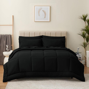 CozyLux Queen Comforter Set - 7 Pieces Bed in a Ba...
