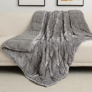 Wemore Sherpa Fleece Weighted Blanket for Adult, 1...