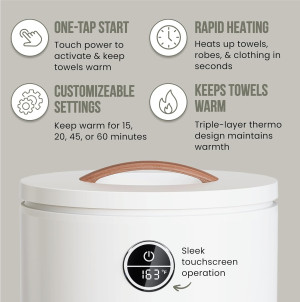 Fontaines Luxury Towel Warmer for Bathroom, Spa -...