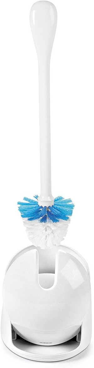 OXO Good Grips Compact Toilet Brush & Canister, Wh...
