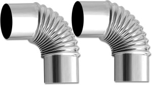 Elbow Pipe 2 PCS 90 Degree Chimney Stainless Steel...