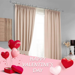 1 Inch Double Curtain Rods 72 to 144 Inches (6 to...