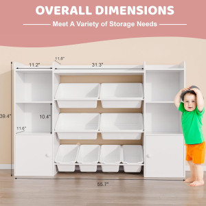 Xilingol Kids Toy Storage Organizer W/8 Removable...