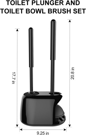 SetSail Silicone Toilet Brush and Plunger Set, Toi...