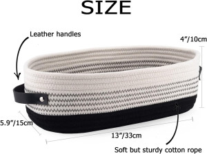 Cotton Rope Toilet Basket Bathroom Decor Baskets,...
