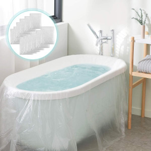 12 Pack Disposable Bathtub Cover Liner, AGPTEK Lar...