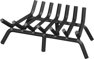 24 inch Fireplace Grate Heavy Duty Solid Steel Ind...