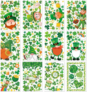 St-Patricks-Day-Window-Clings-Decorations, 12 Shee...
