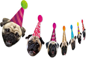 Pug Birthday Garland, Pug Dog Birthday Banner, Pug...